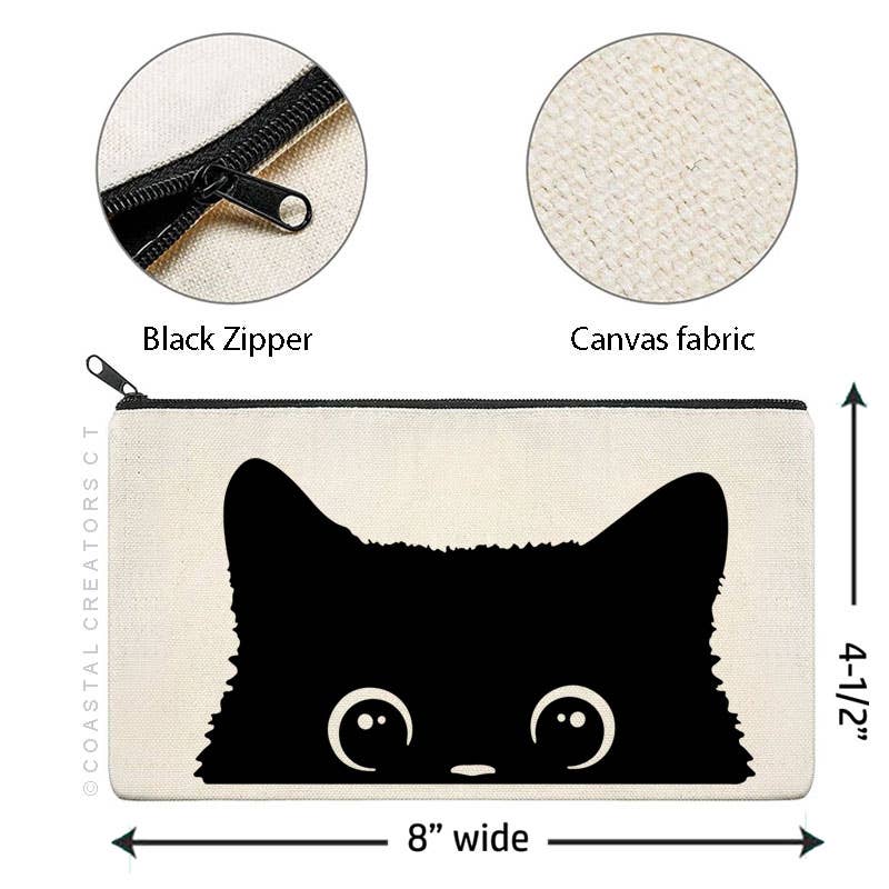 Coastal Creators of Connecticut - Peeking Cat Storage Bag