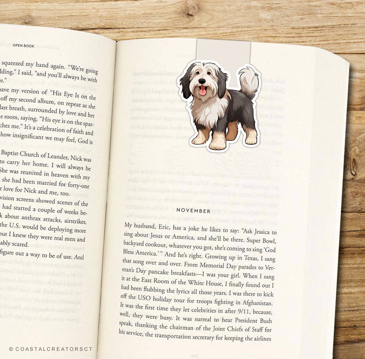 Coastal Creators of Connecticut - Gilmore Girls Sheepdog Magnetic Bookmark