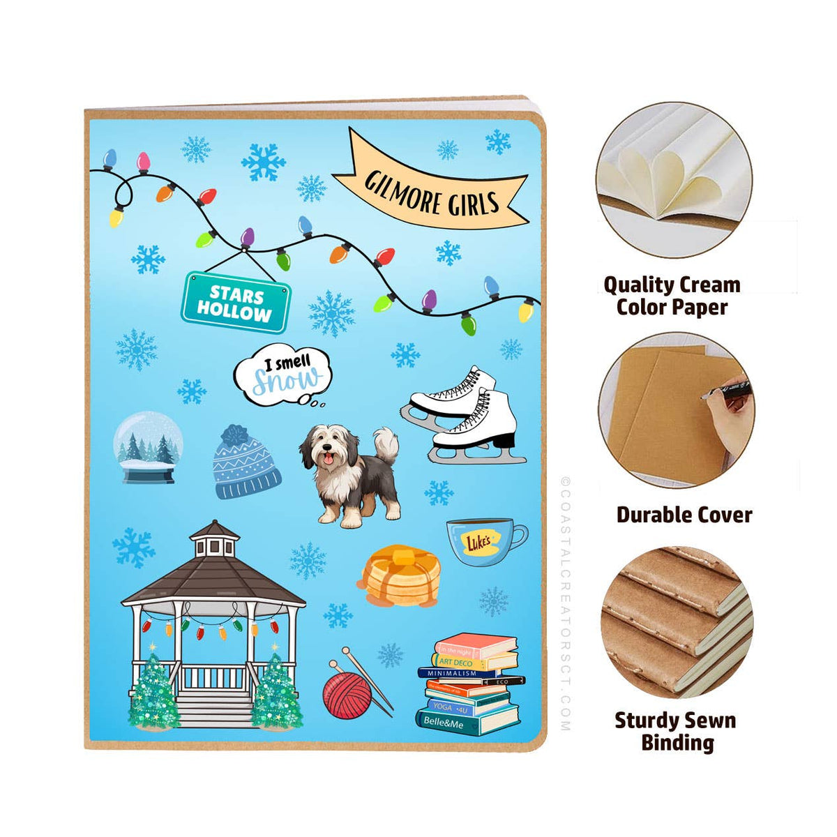Coastal Creators of Connecticut - Gilmore Girls Inspired Winter Journal Magnetic Bookmark Set