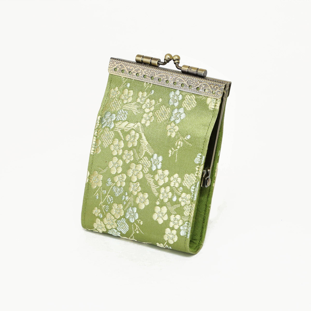 Cherry Blossom Brocade RFID Card Holder