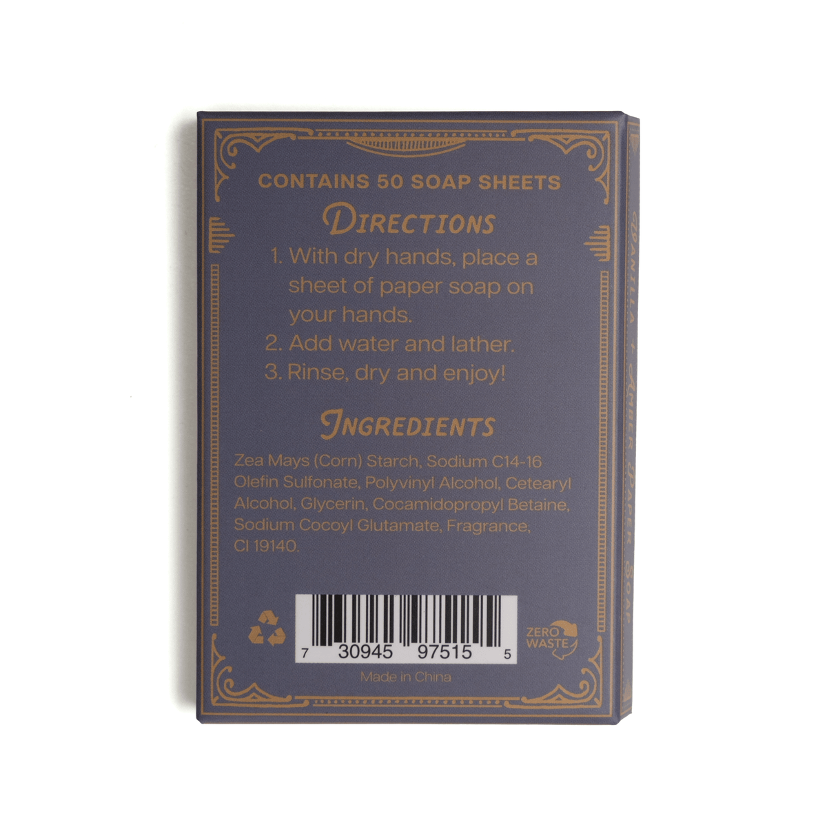 123 Farm - Paper Soap – Vanilla + Amber