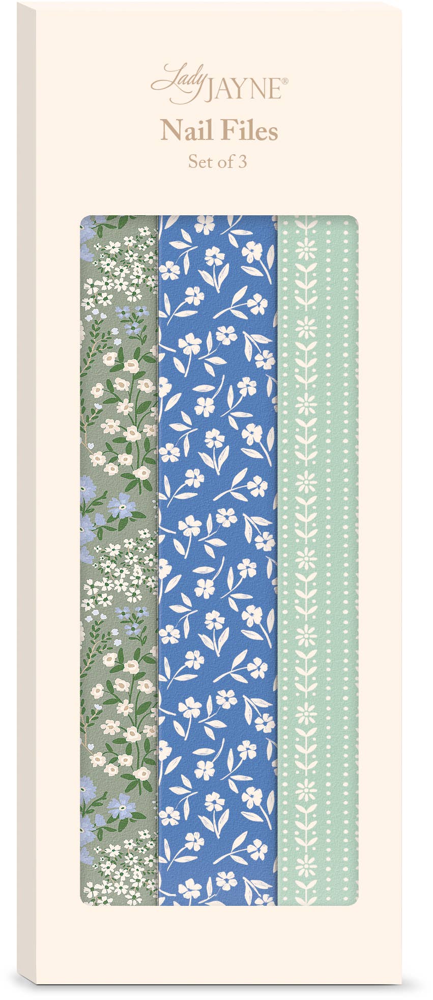 Lady Jayne - Blue Mint Ditsy Nail File Set