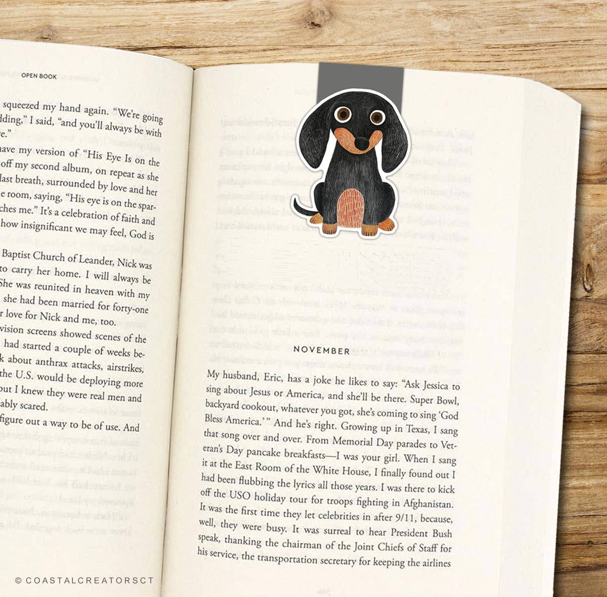 Coastal Creators of Connecticut - Dachshund Dog Reversible Magnetic Bookmark (Packaged)