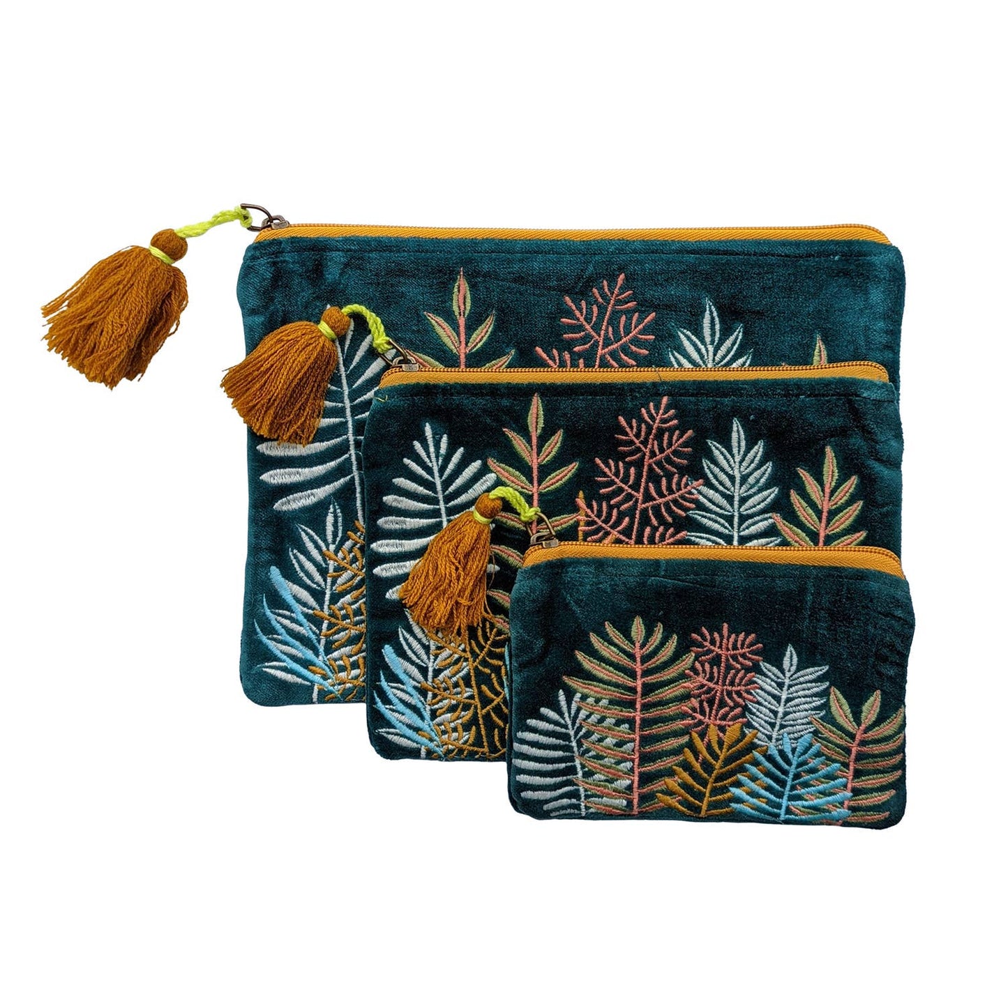 Chloe & Lex - Velvet Leaf Garden Coin Purse