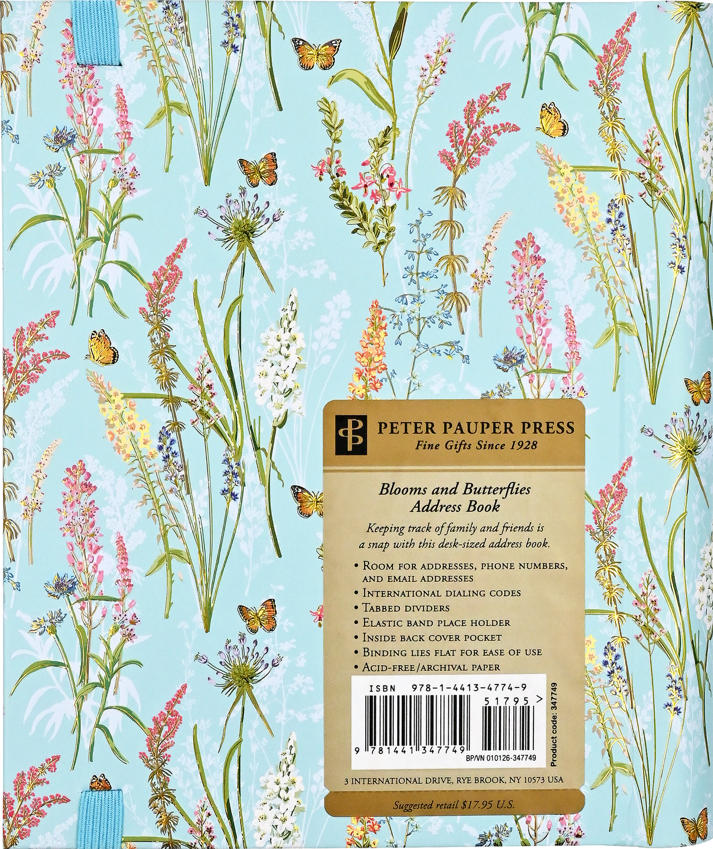 Peter Pauper Press - Blooms & Butterflies Large Address Book