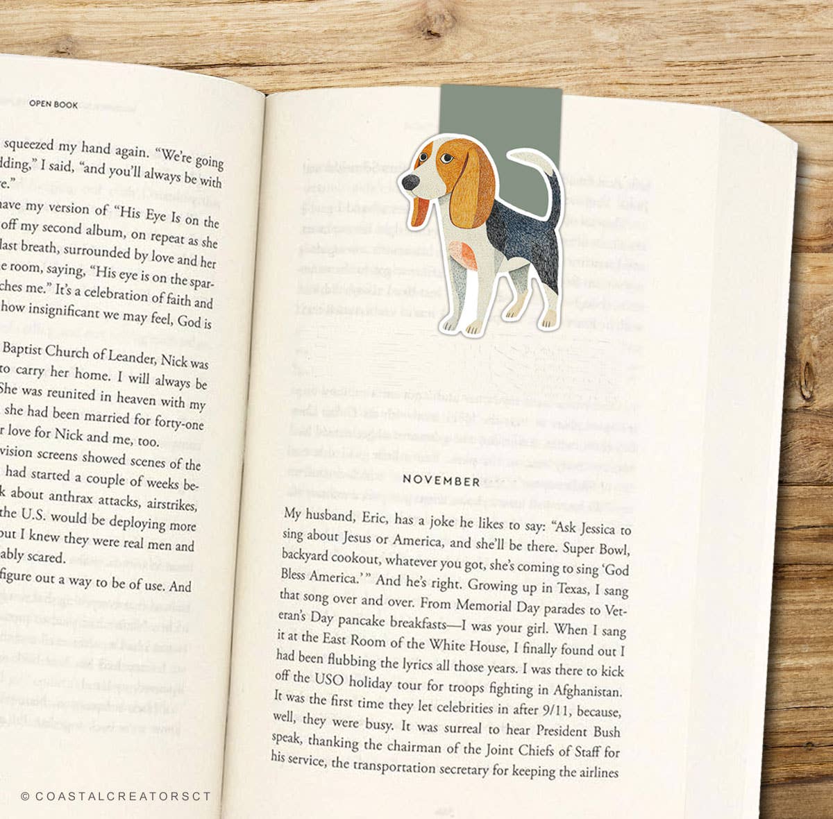 Coastal Creators of Connecticut - Hound Dog Reversible Magnetic Bookmark (Packaged)