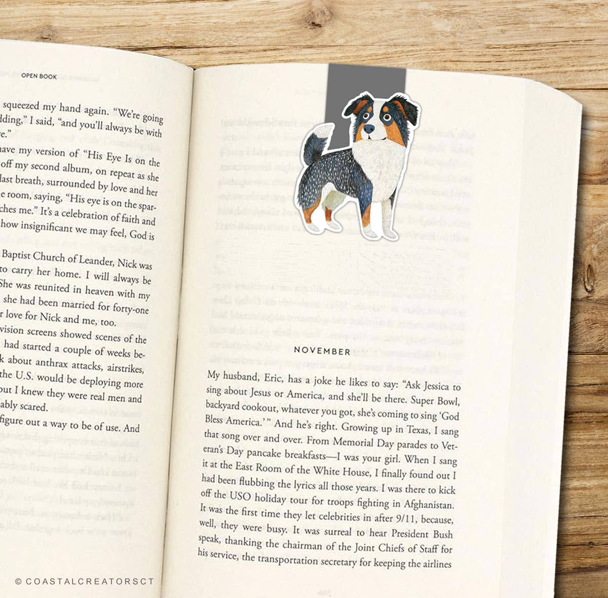 Coastal Creators of Connecticut - Shepherd Dog Reversible Magnetic Bookmark