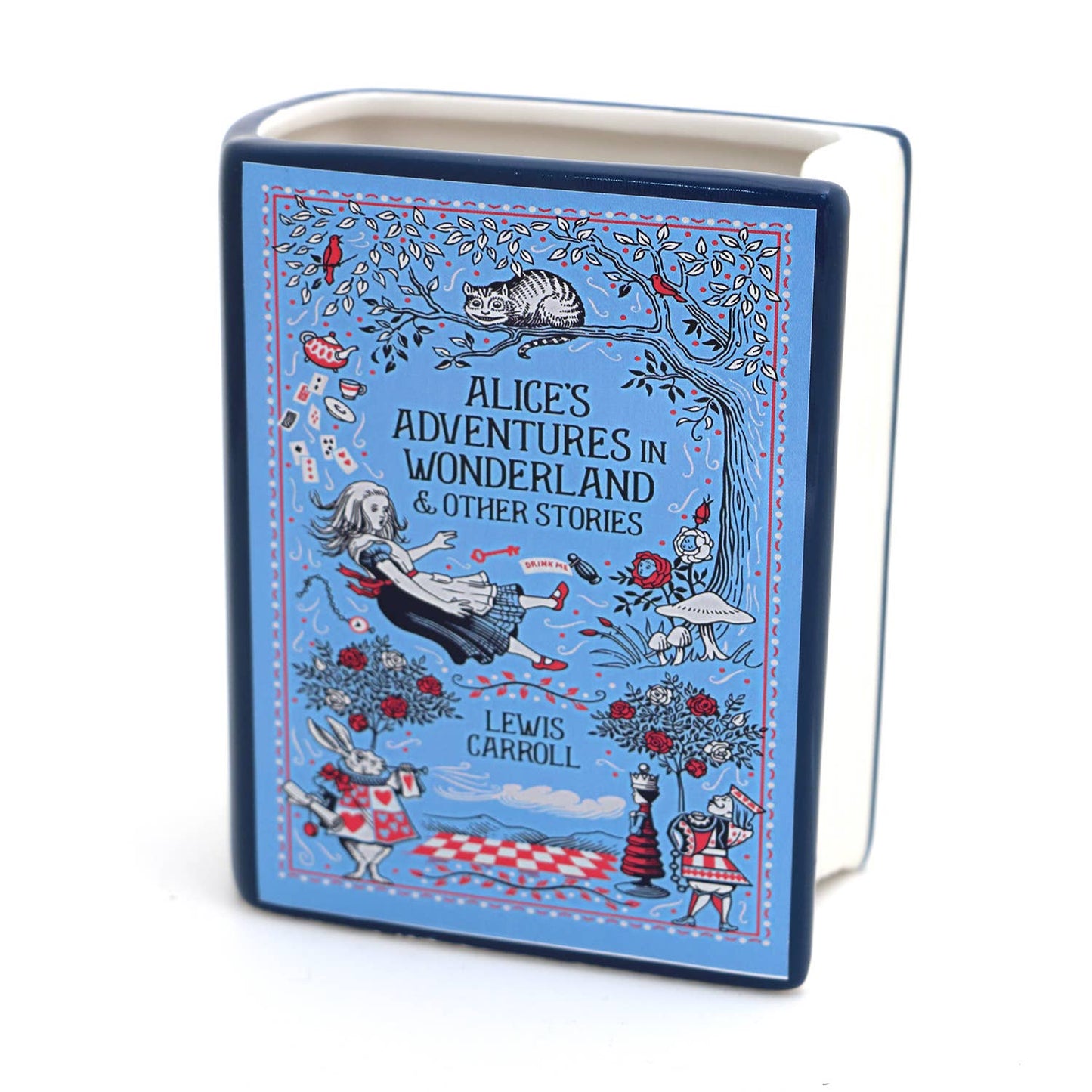 Lenny Mud - Alice's Adventures in in Wonderland Decoupaged Ceramic book