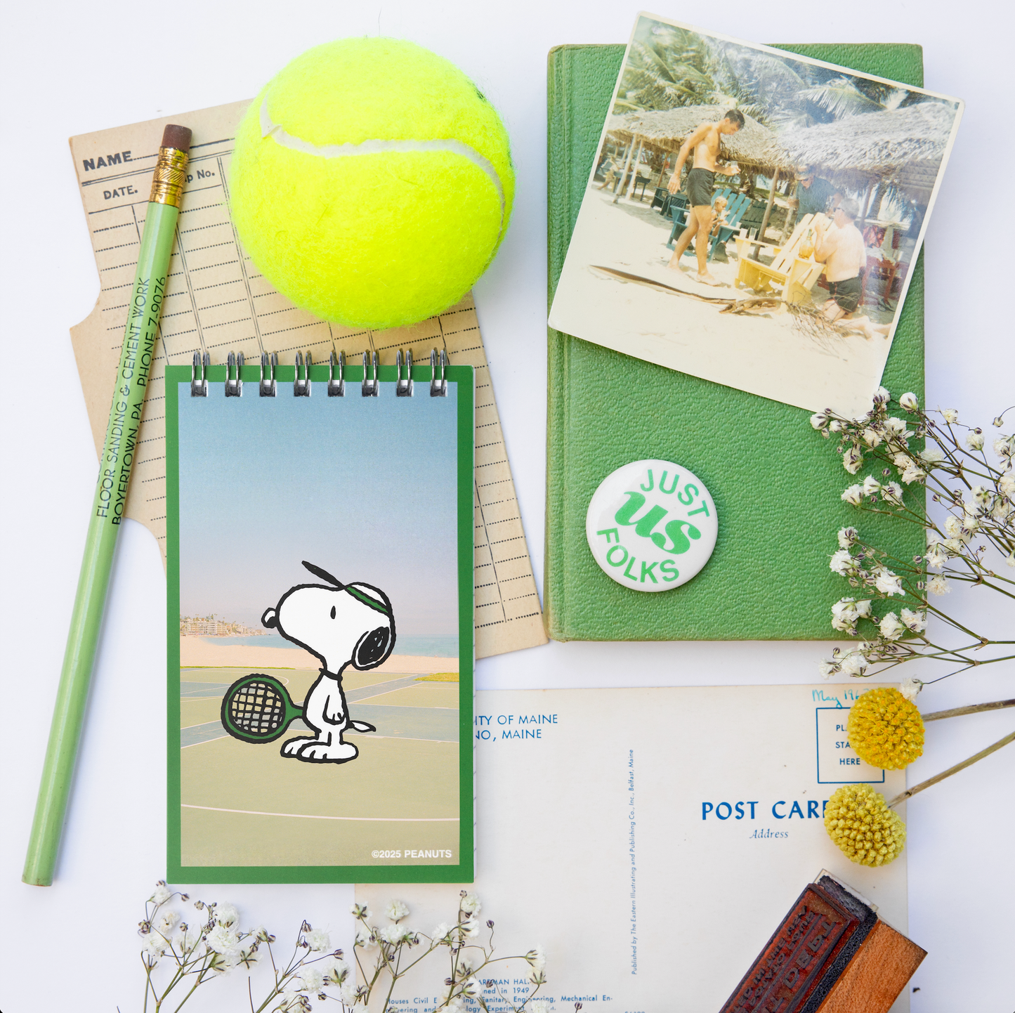 Three Potato Four - 3P4 x Peanuts® - Snoopy Tennis Mini Memo Pad