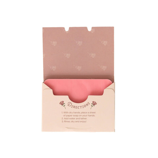 123 Farm - Paper Soap – Rose Scent, Travel Size, 50 Sheets