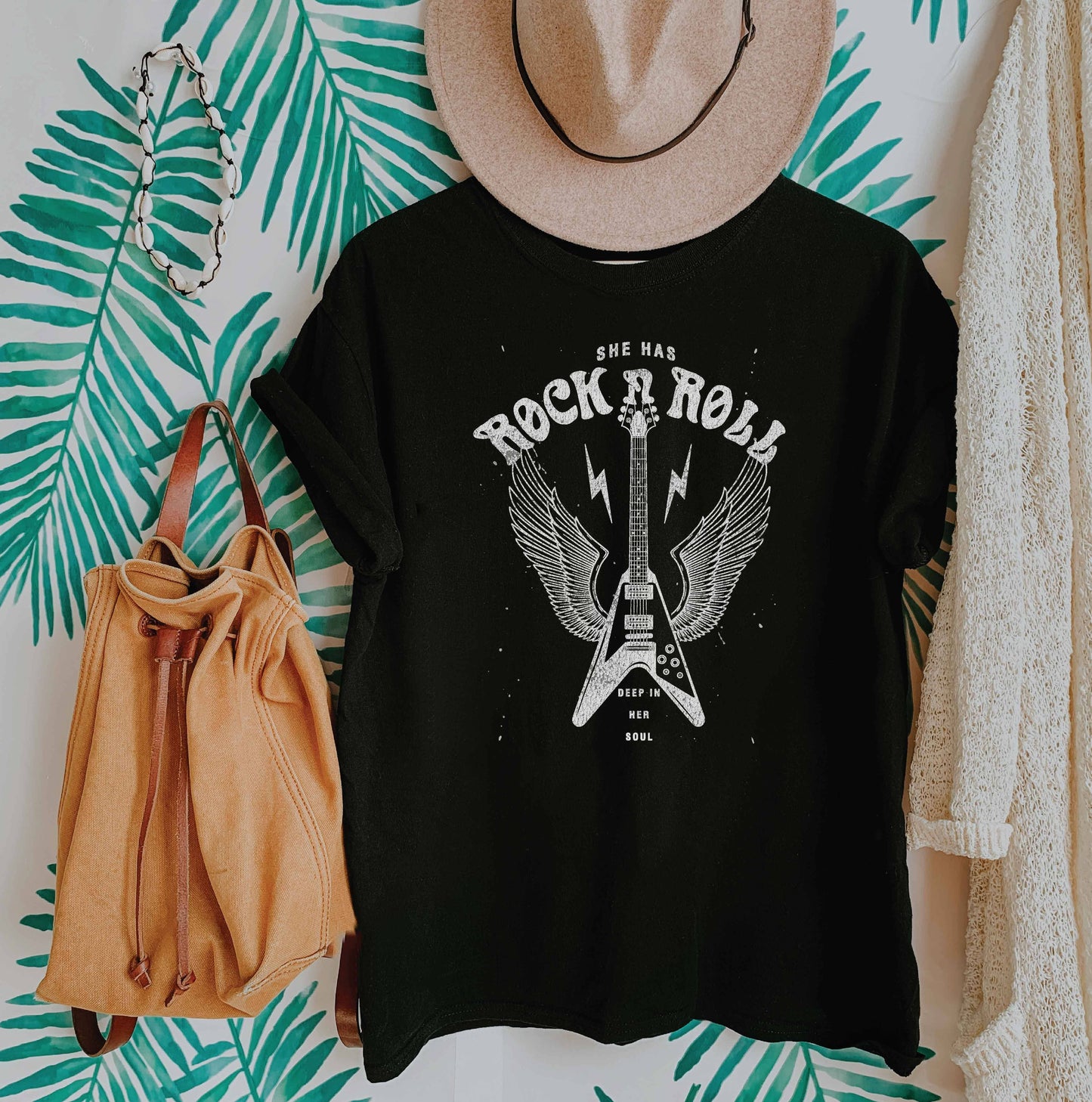 Oat Collective - She Has Rock N Roll Deep In Her Soul Graphic T-Shirt