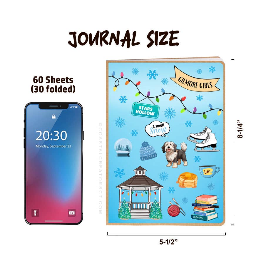 Coastal Creators of Connecticut - Gilmore Girls Inspired Winter Journal Magnetic Bookmark Set