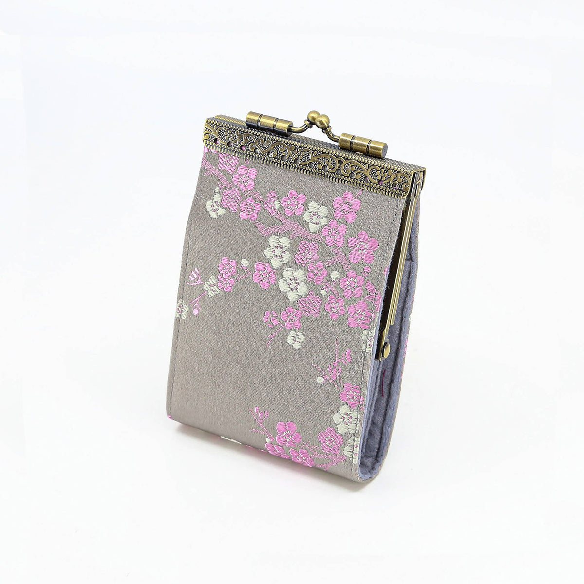 Cherry Blossom Brocade RFID Card Holder