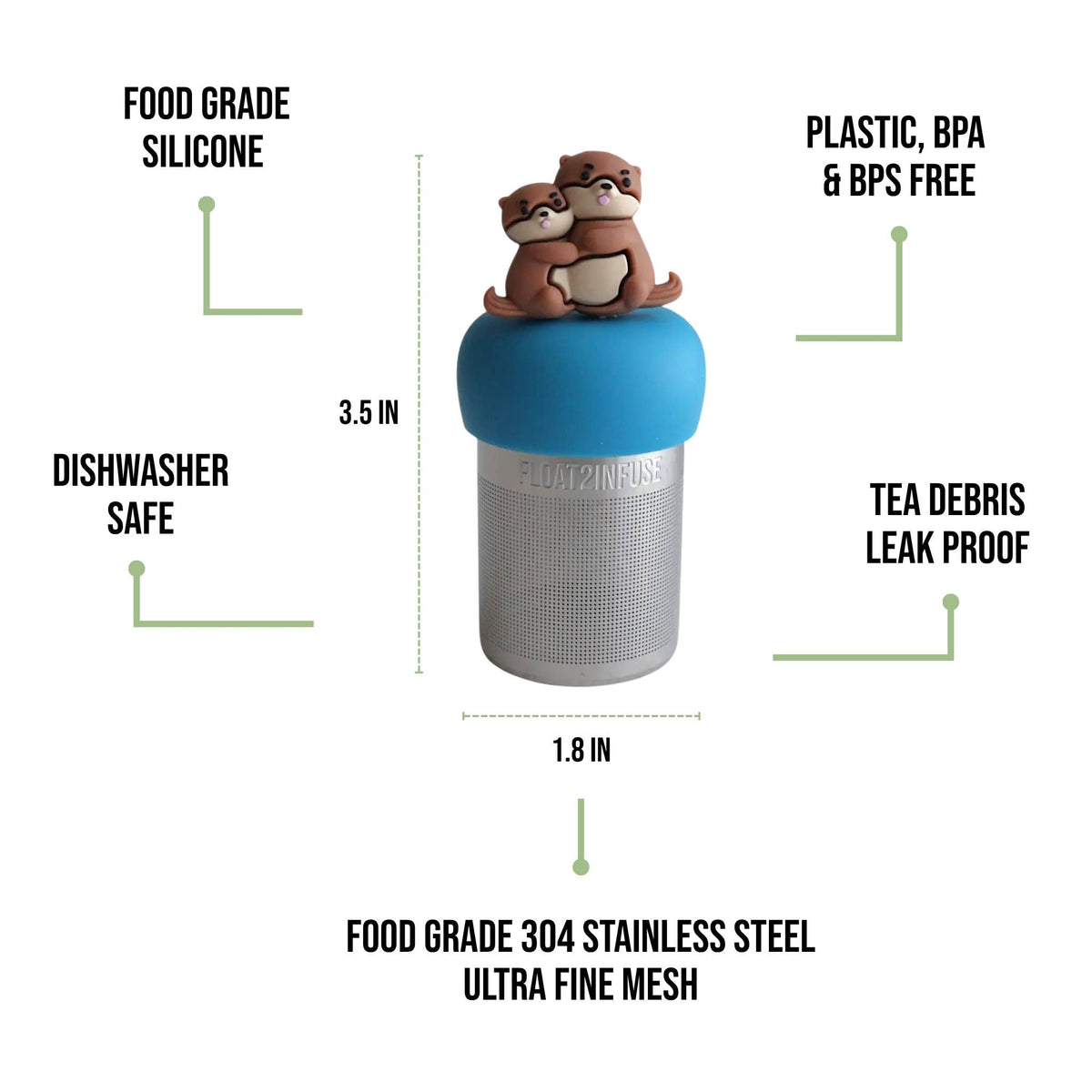 Float2infuse Tea Infuser - Mom & Baby Otter Floating Tea Infuser