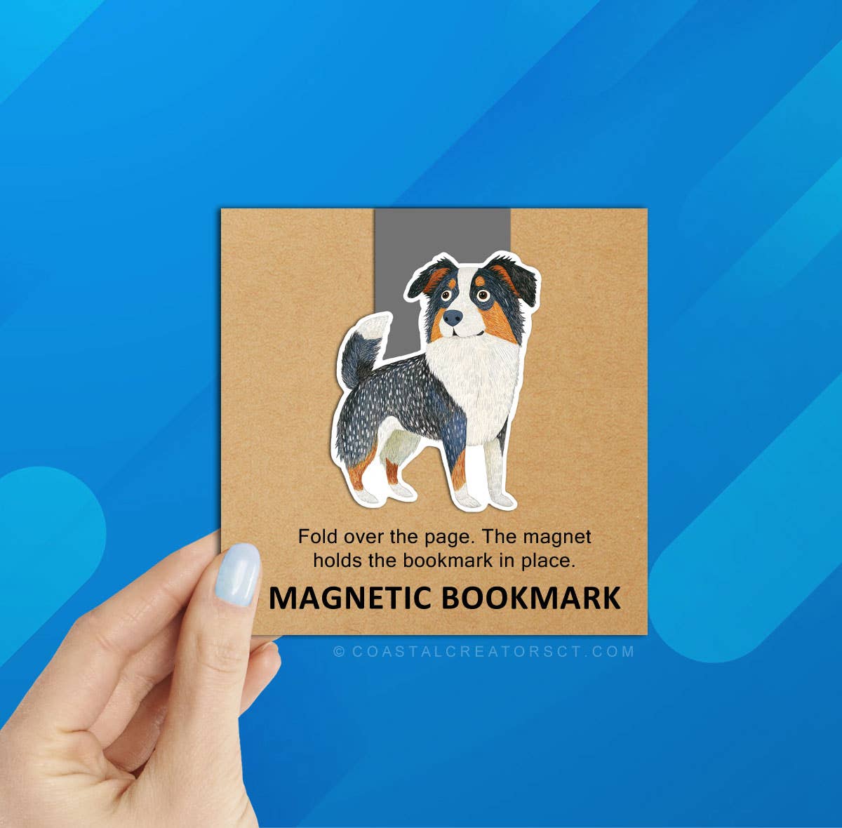 Coastal Creators of Connecticut - Shepherd Dog Reversible Magnetic Bookmark
