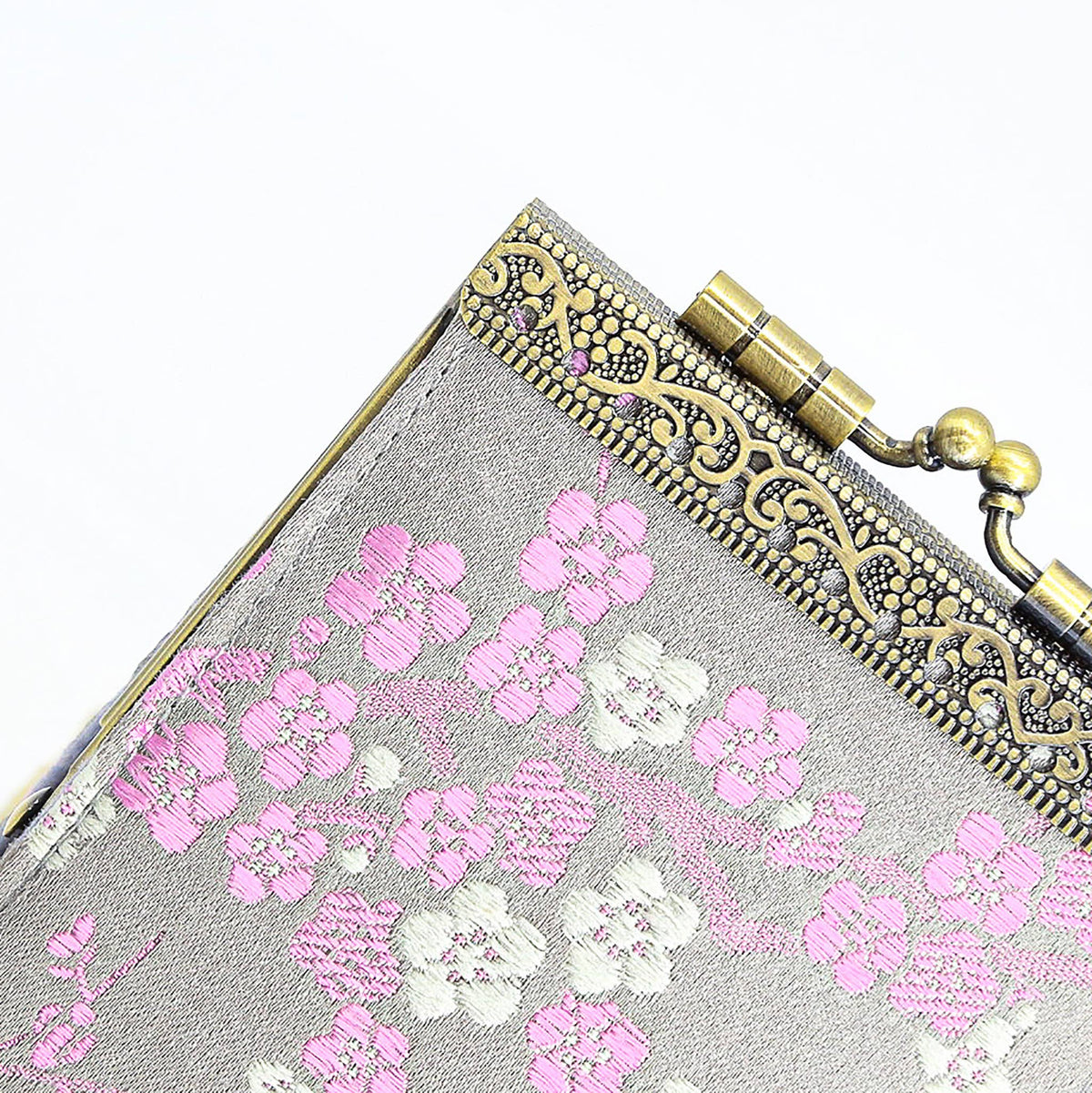 Cherry Blossom Brocade RFID Card Holder