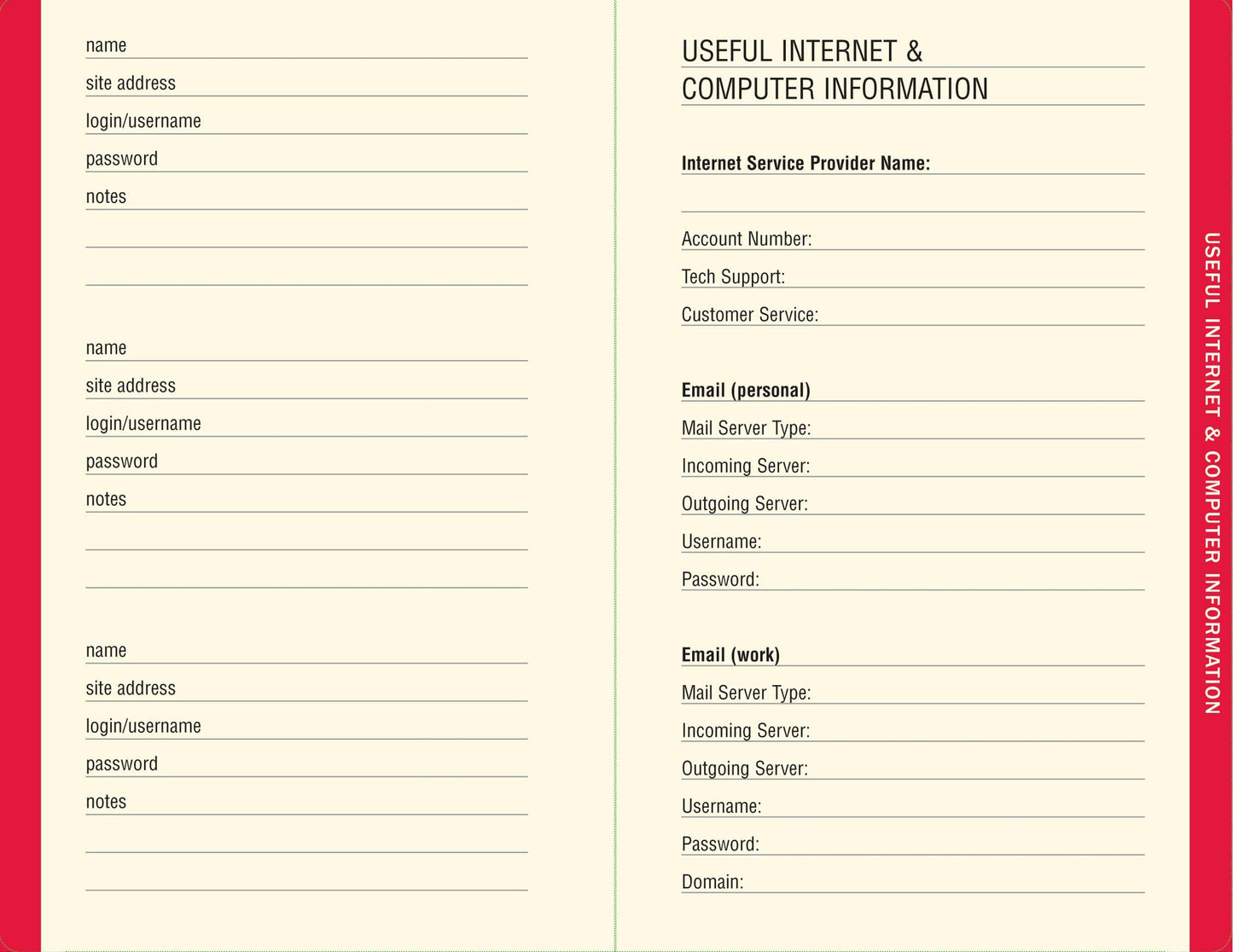 Peter Pauper Press - The Personal Internet Address & Password Logbook