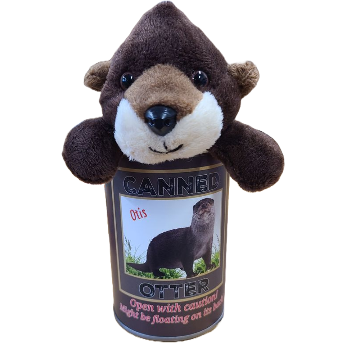 Canned Gifts - Otis the Canned Otter Stuffed Animal Plush w/Funny Jokes