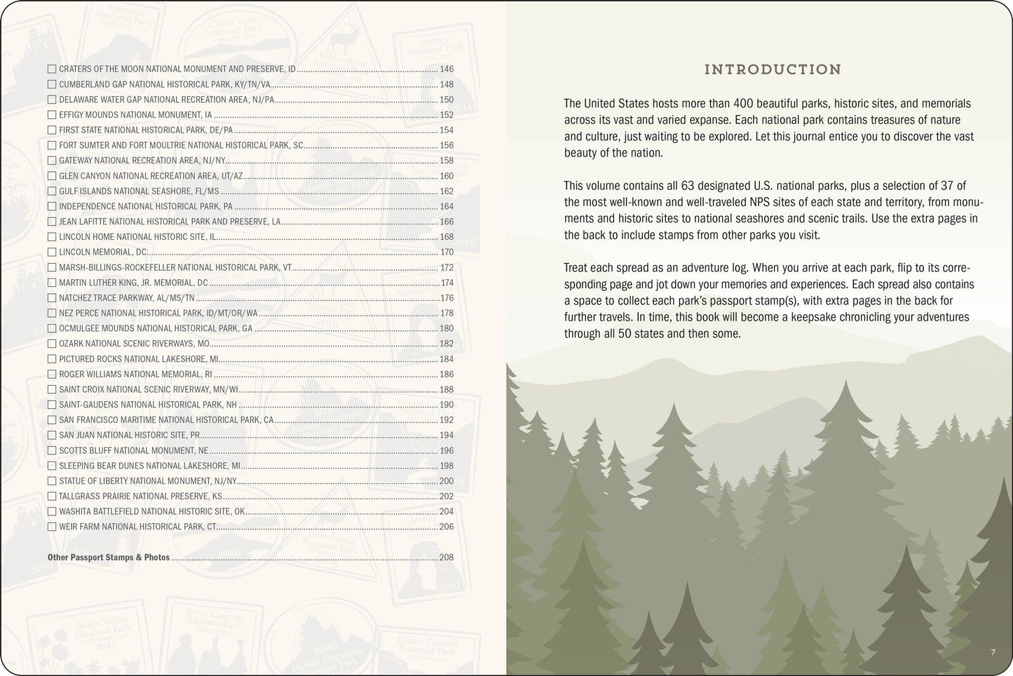 Peter Pauper Press - USA National Parks Journal & Passport Stamp Book