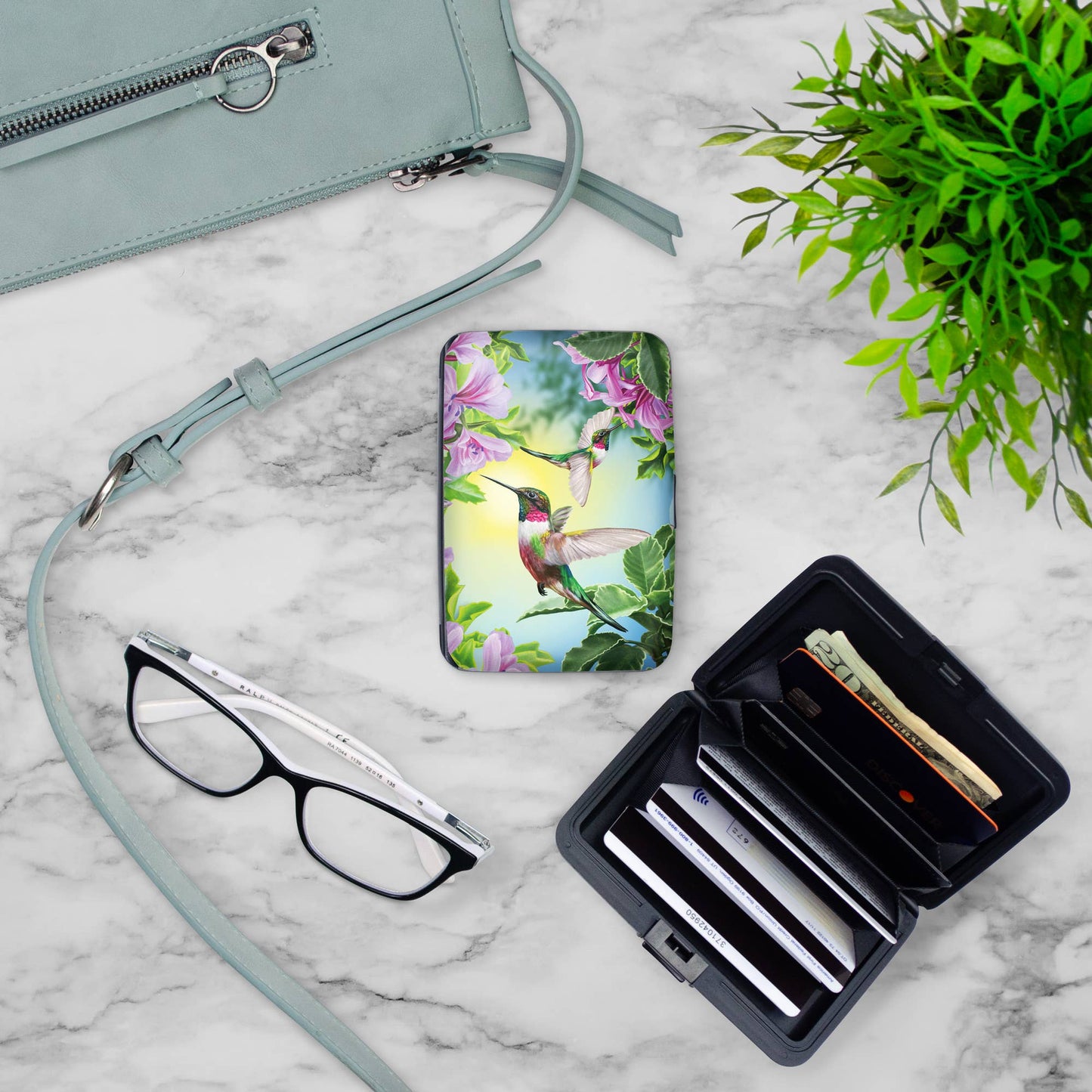 Monarque - Hummingbird Purple Armored Wallet
