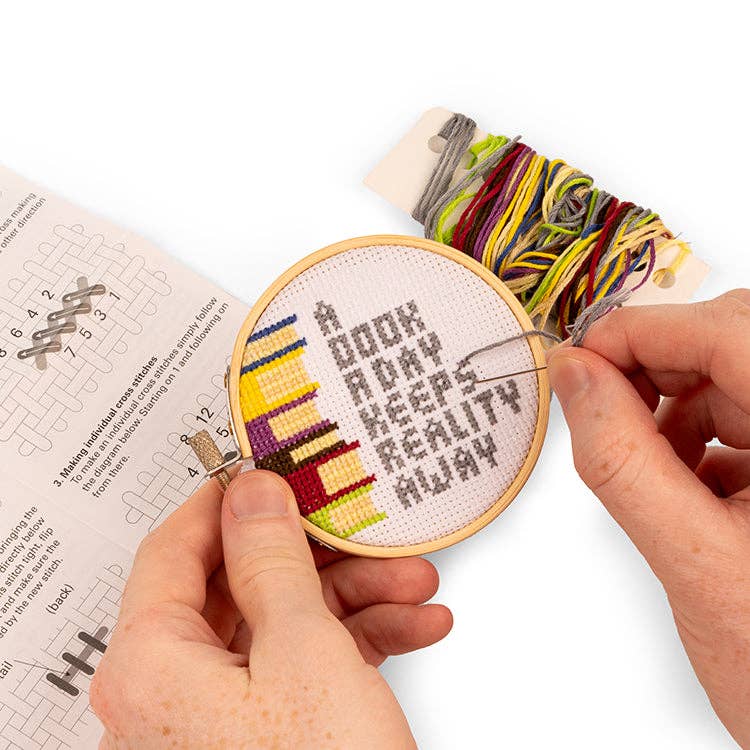 Kikkerland Design Inc - Books Mini Cross Stitch Embroidery