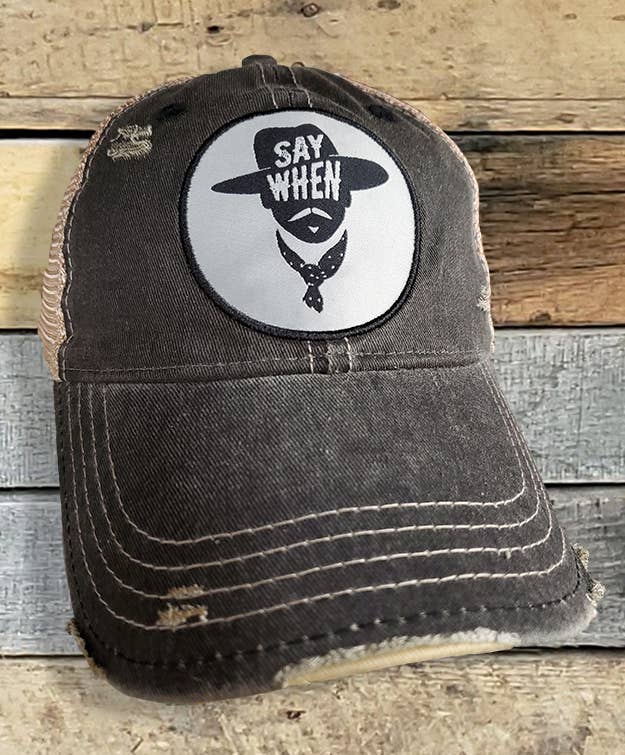 Mason Jar Label - Say When Unstructured Trucker Cap