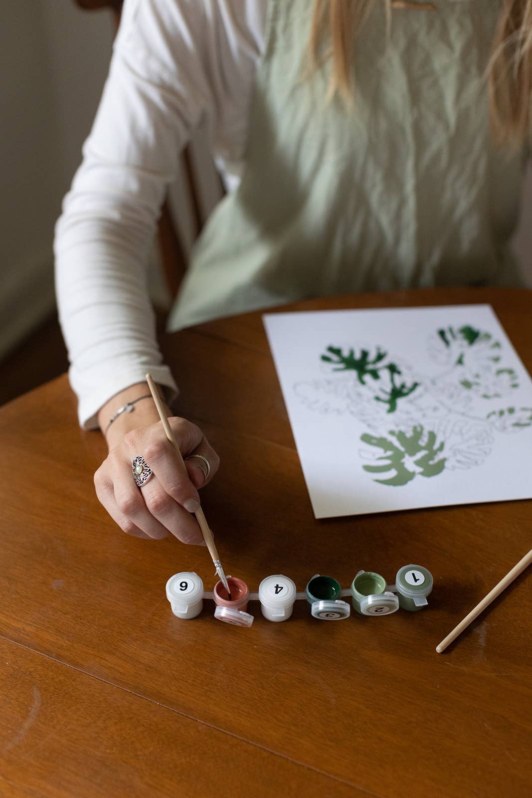 Cate Paper Co. - Tropical Plants Paint-By-Numbers kit