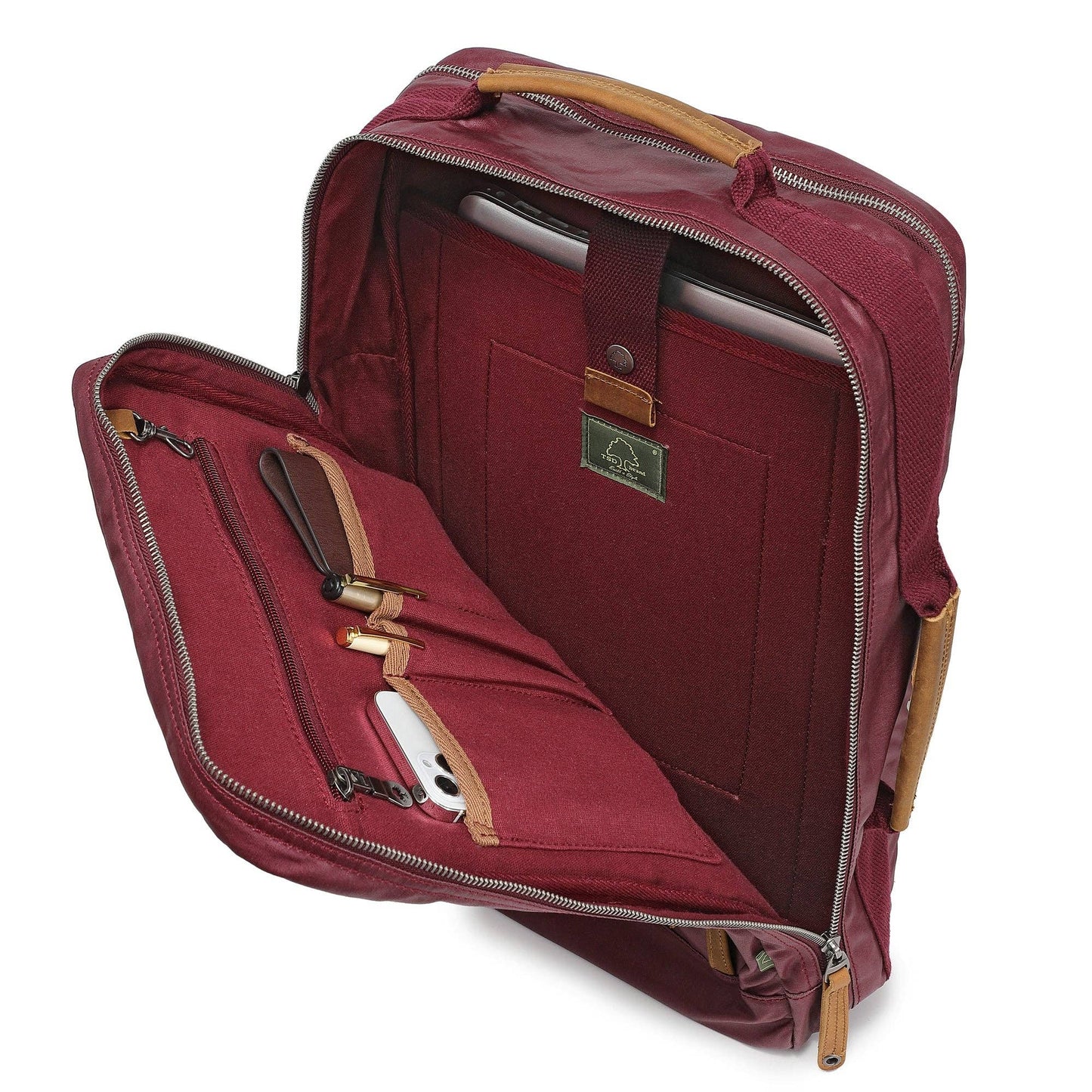 TSD Brand - Madrone Coated Canvas Backpack