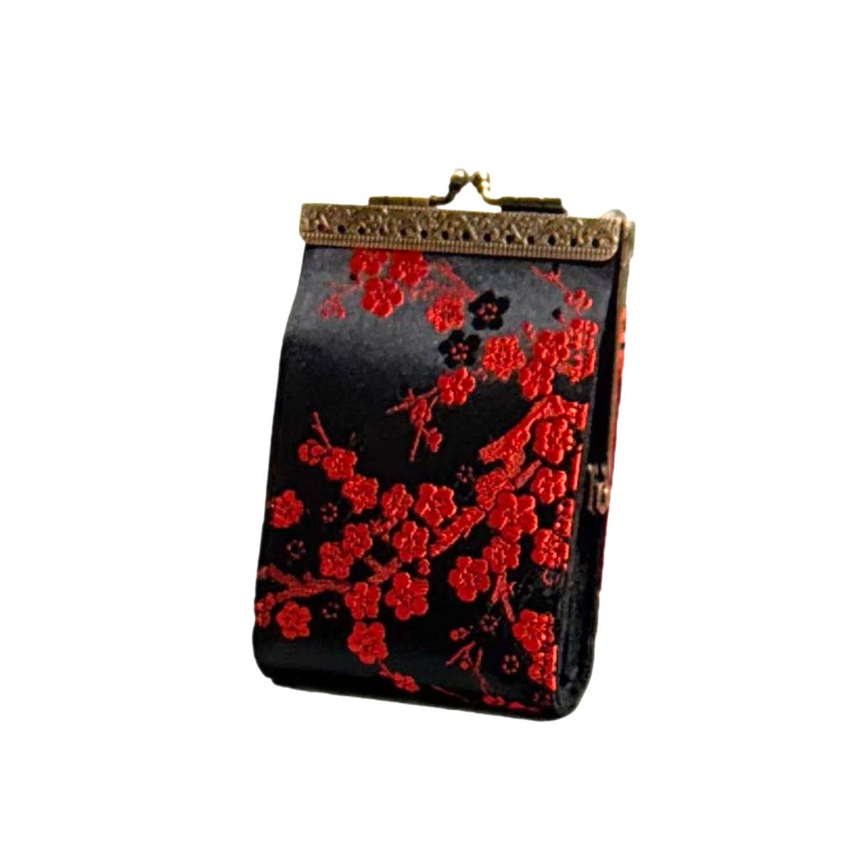 Cherry Blossom Brocade RFID Card Holder