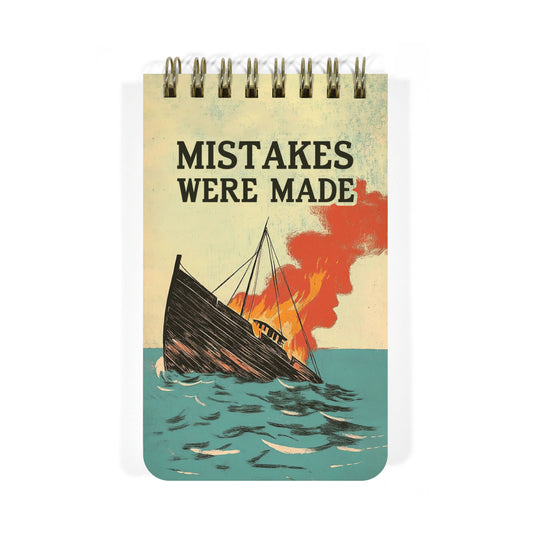 Bad Betty Greeting Co. - Mistakes Were Made - Funny Spiral Memo Notepad