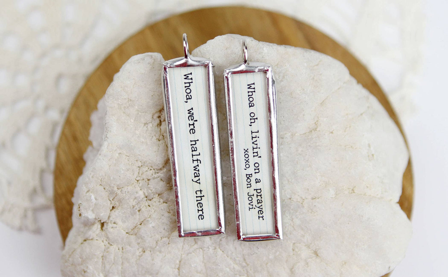 Jennifer Dahl Designs LLC - Livin' On A Prayer XO Lyric Charm Necklace