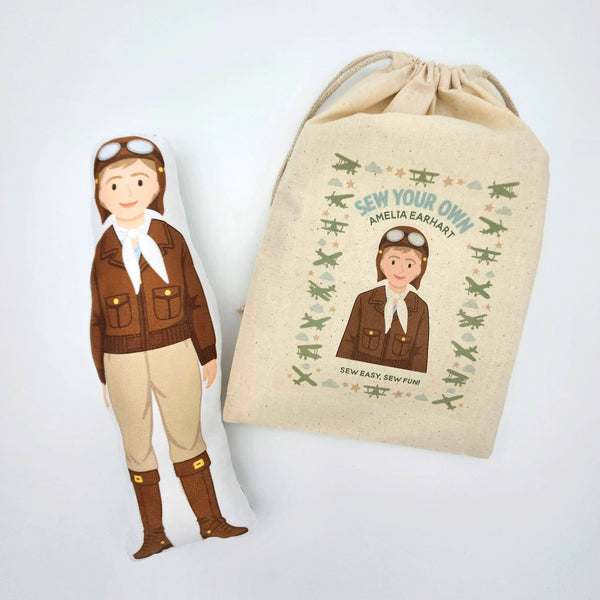 Nickwilljack - Sew Your Own Amelia Earhart Doll Kit
