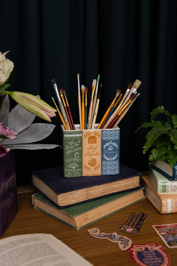 Steel Mill and Co. - Bookstack Pencil Cup, Jane Austen Collection