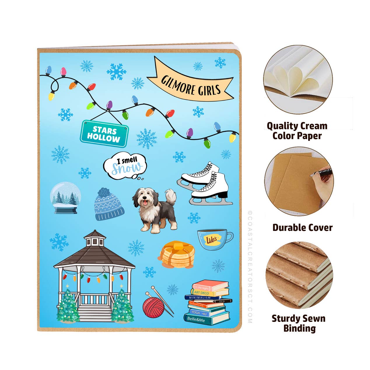 Coastal Creators of Connecticut - Gilmore Girls Inspired Winter Journal Magnetic Bookmark Set