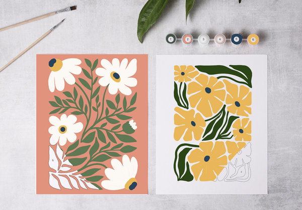 Cate Paper Co. - Field of Daisies Paint-By-Numbers kit