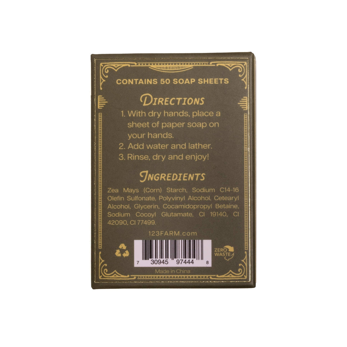 123 Farm - Paper Soap – Yosemite (Pine, Lavender, Fresh Water Scent)