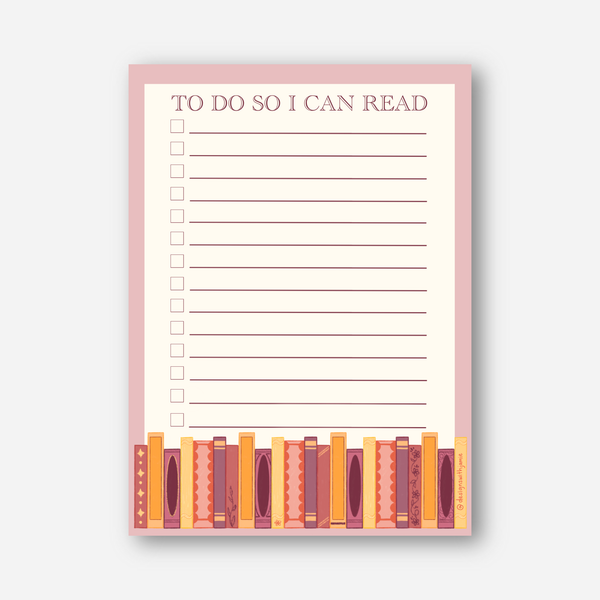 Designs with Jamie - To Do So I Can Read Notepad