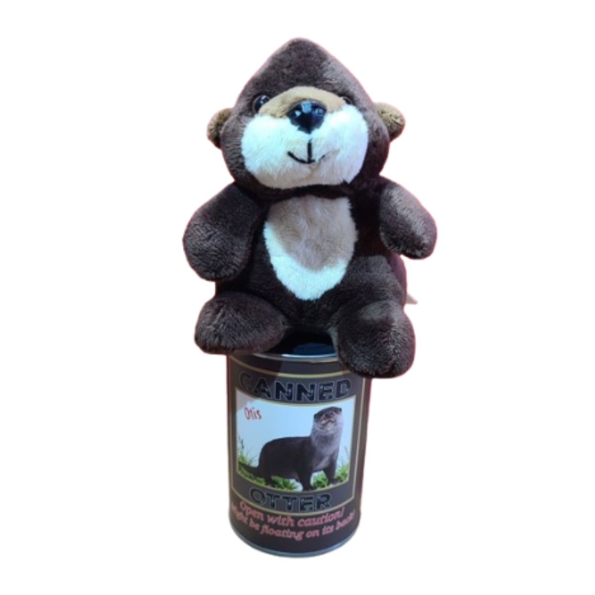 Canned Gifts - Otis the Canned Otter Stuffed Animal Plush w/Funny Jokes