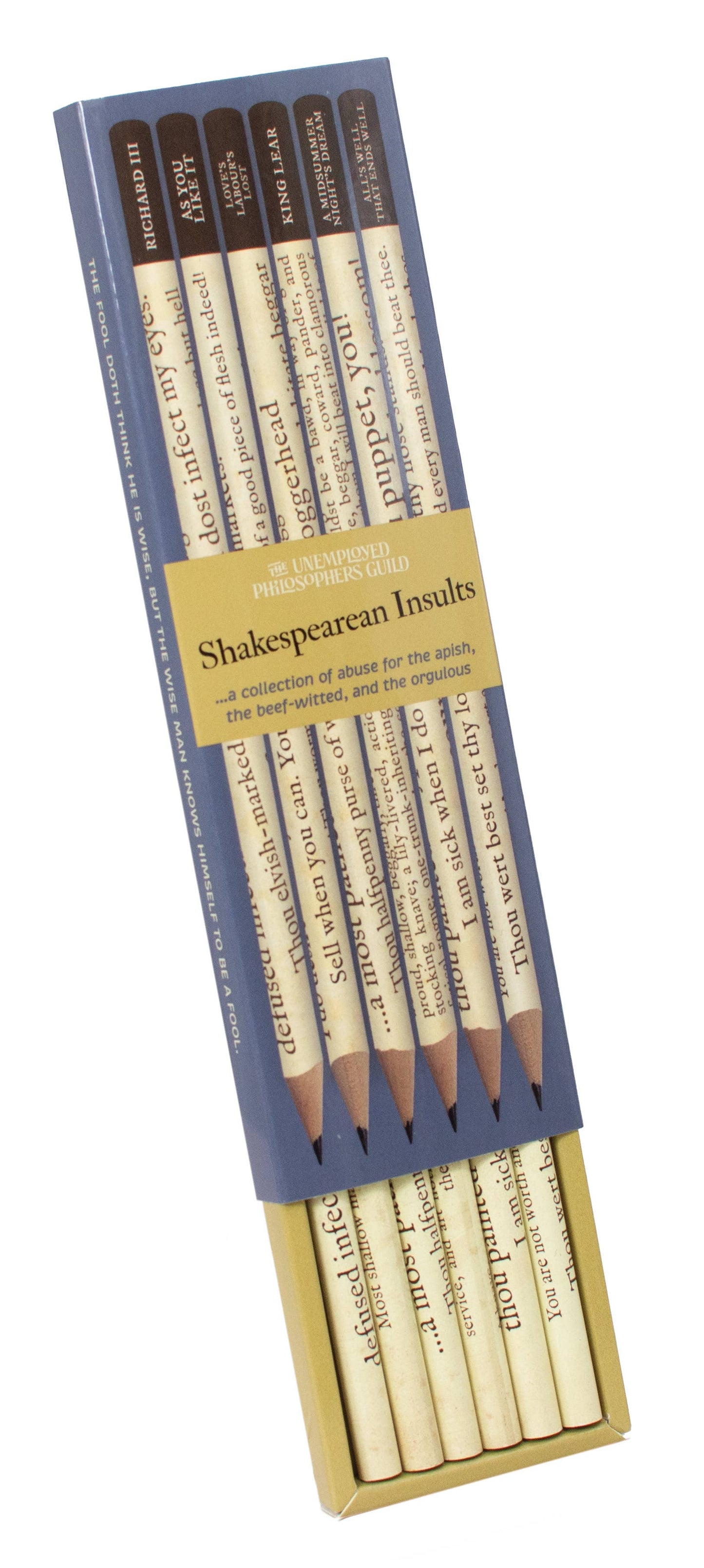 Unemployed Philosophers Guild - Shakespearean Insults Pencil Set