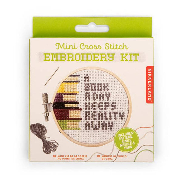 Kikkerland Design Inc - Books Mini Cross Stitch Embroidery