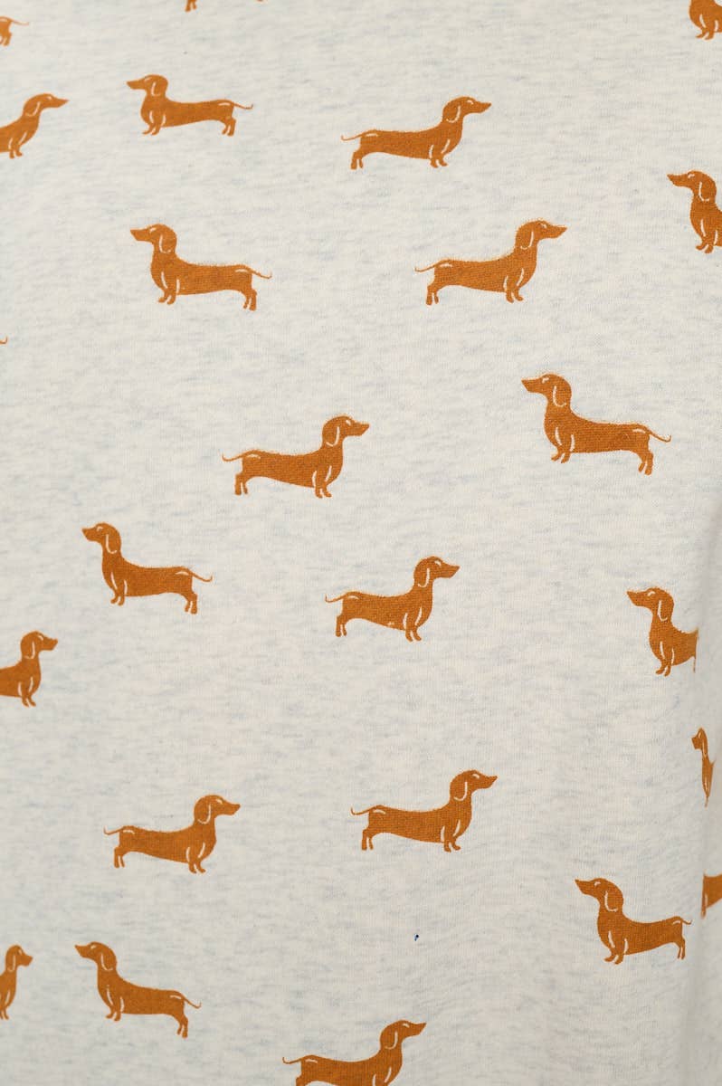 SM WARDROBE - MUSTARD WIENER DOG PRINT SWEATSHIRT