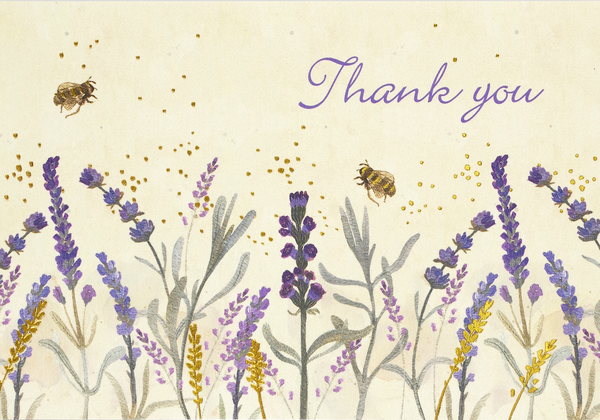 Peter Pauper Press - Lavender & Honey Thank You Notes