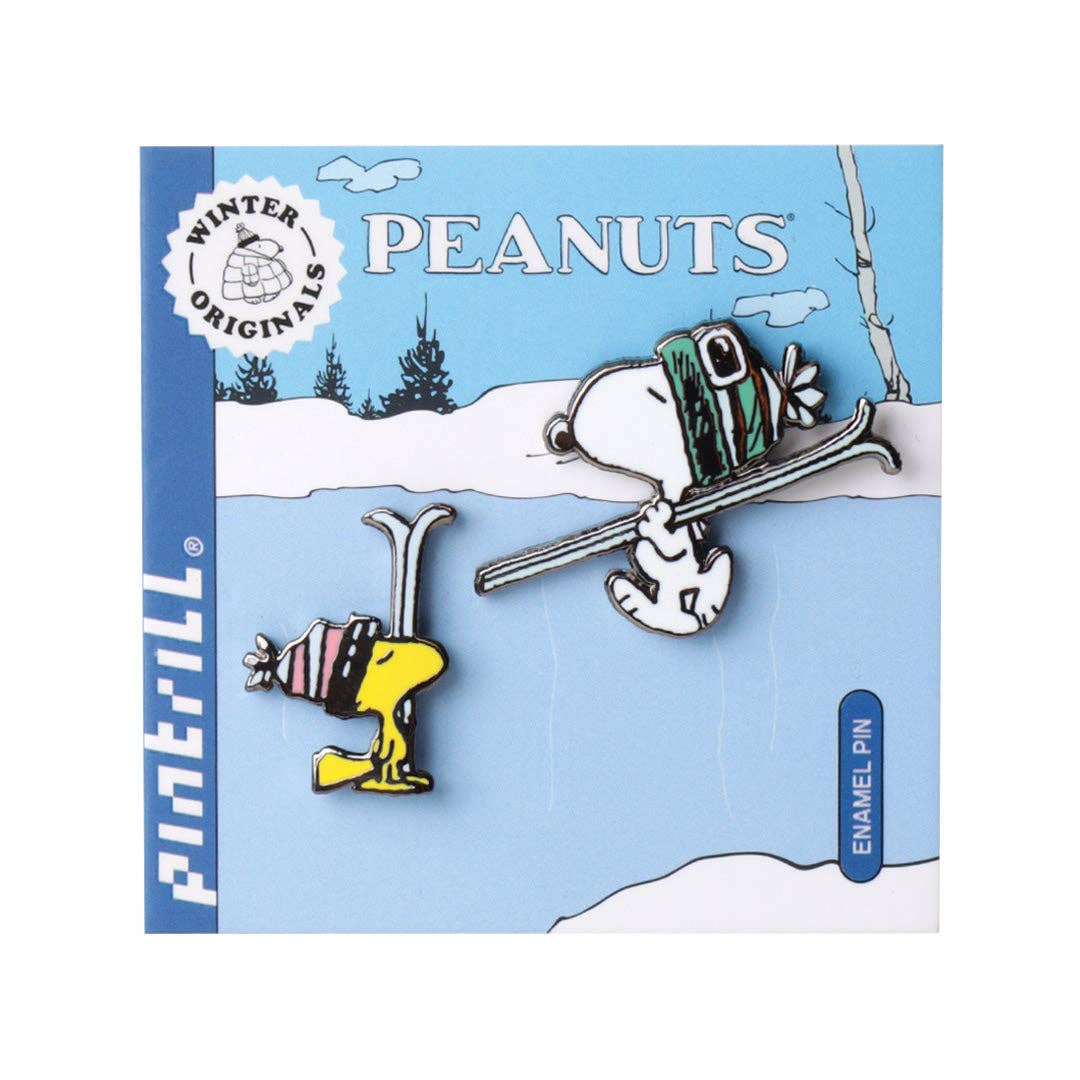 PINTRILL - Snoopy & Woodstock Ski Pin Set