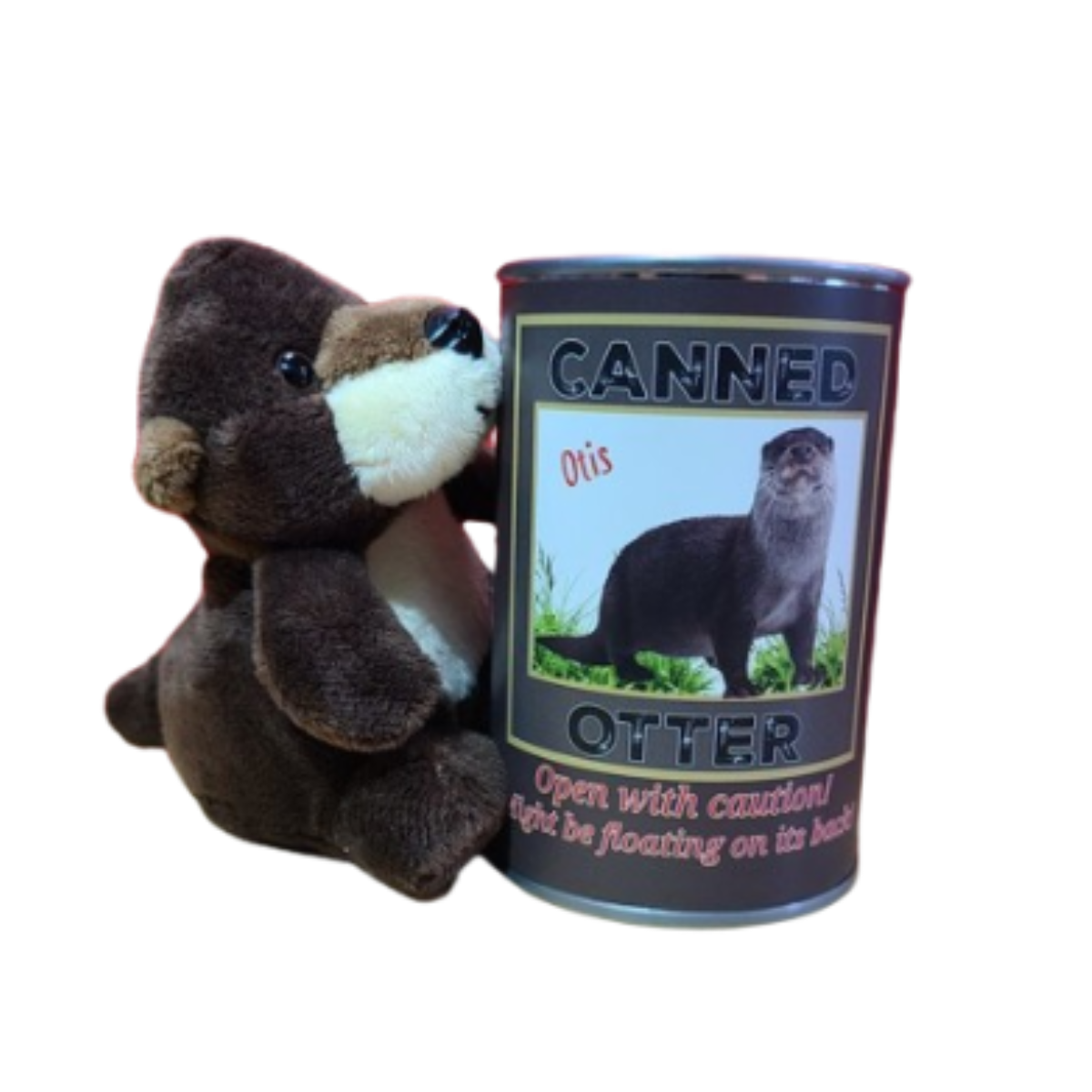 Canned Gifts - Otis the Canned Otter Stuffed Animal Plush w/Funny Jokes