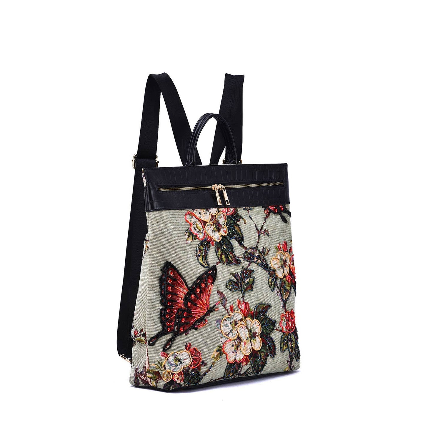 Mellow World - Butterfly Vintage Tapestry Backpack