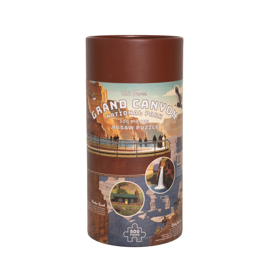 123 Farm - Grand Canyon Puzzle – 500 Pc Tube with Vintage Illustrations