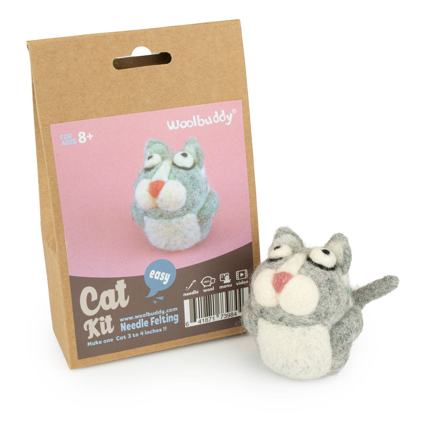 Woolbuddy - Needle Felting Kit - Cat