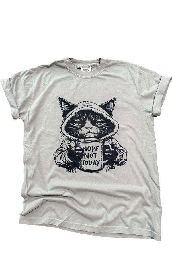 Pick Your Poison Tees LLC - Nope Not Today Grumpy Cat Tee