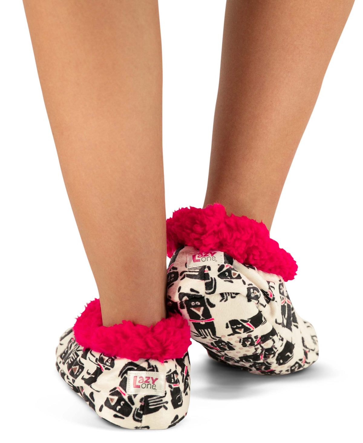 Lazy One - Plush Slipper Socks- Black Labs