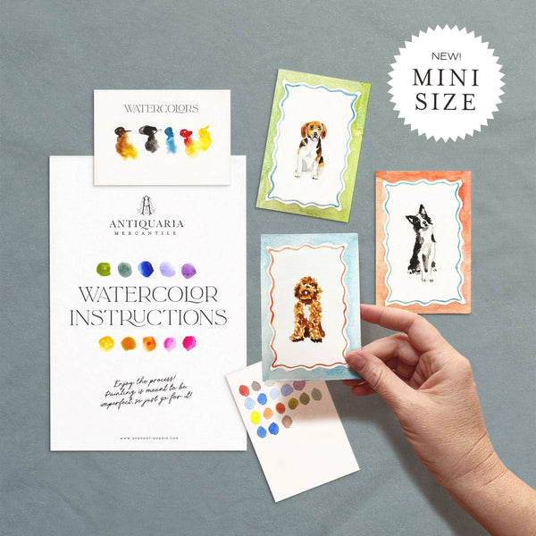 Antiquaria - Mini Watercolor Painting Kit: Dogs